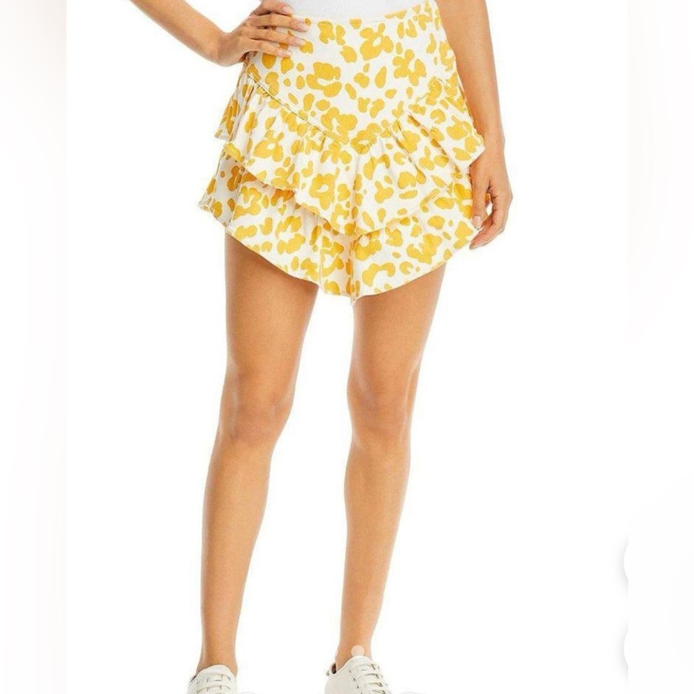 MOTHER Yellow Patterned Skirt
